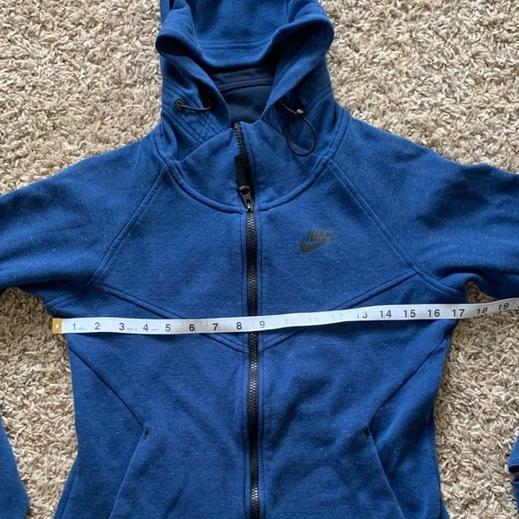 Nike Women’s Royal Blue Hooded Full-Zip Zipper Jacket Size Small - Picture 6 of 10